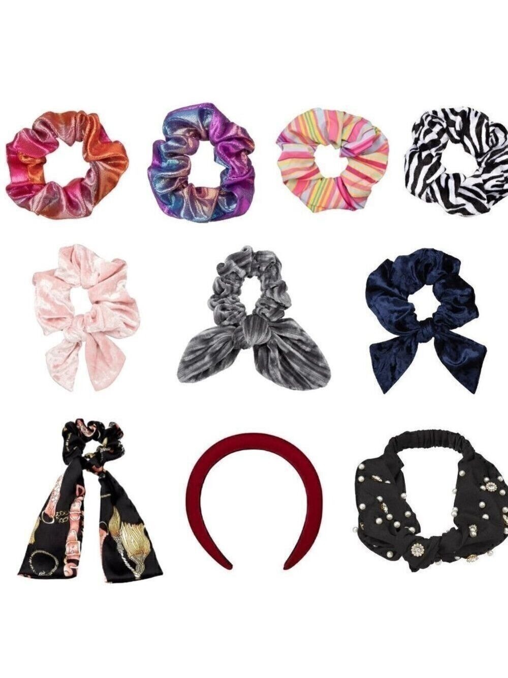 Red Velvet Headband and Scrunchie Variety Pack